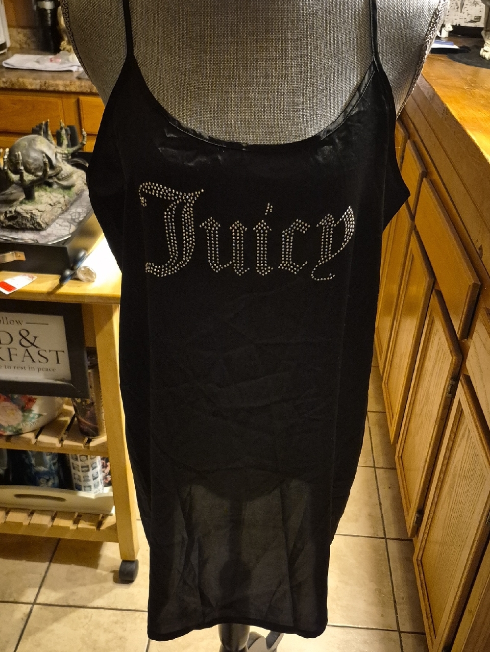 Juicy Couture Black Satin Sleepwear